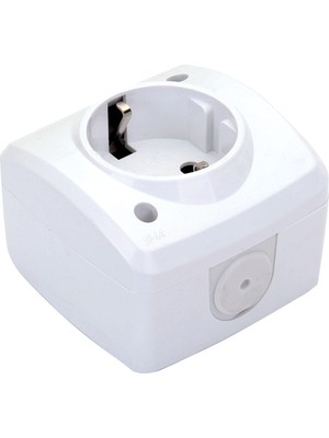 De-Pa Sıva Üstü Toparklı Priz Nemli Yer Ip44 (12 Adet Kutu)