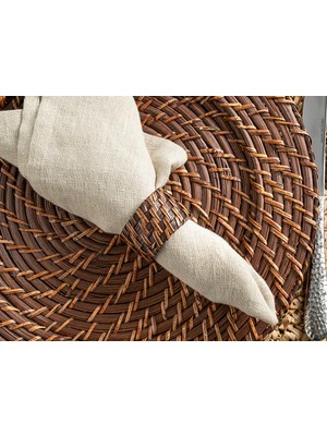 English Home Aidan Rattan Peçete Halkası Kahve