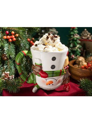 English Home Yılbaşı Funny Snowman Dolomite Kupa 300 ml Renkli