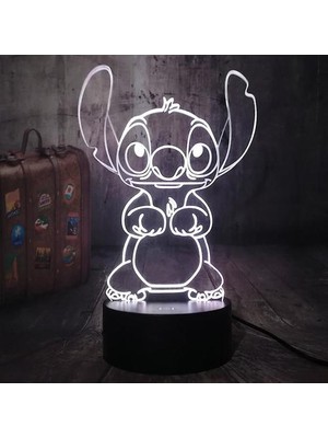 HaiTun Çocuklar Yatak Odası Dikiş Anime Nightlight Masa Lambası 3D LED Gece Lambası USB (Yurt Dışından)