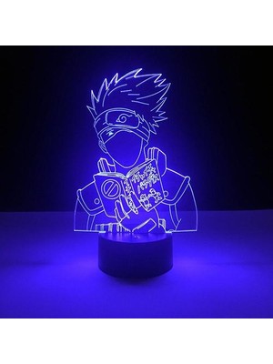 HaiTun Kakashi Naruto Çocuklar Yatak Odası Nightlight Masa Lambası 3D LED Gece Lambası (Yurt Dışından)