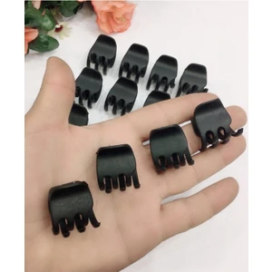 İnci Aksesuar Kırılmaz Siyah Mandal Toka 2x3 cm 12 Adet