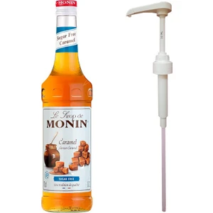 Şekersiz Karamel 700 ml Şurup + Monin Şurup Pompası