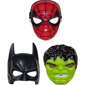 3'lü Maske Set Spiderman Örümcek Adam + Batman + Hulk Maske