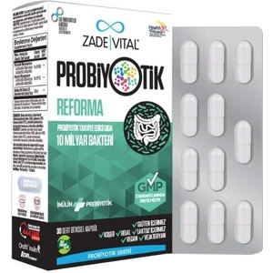 Zade Vital Probiyotik Reforma Takviye Edici Gıda 30 Sert Bitkisel Kapsül