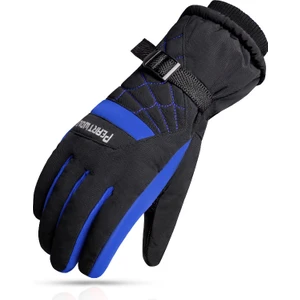 Kayak Eldivenleri Sıcak Motosiklet Akü Araba Eldivenleri Su Geçirmez Soğuk ve Kaymaz Kalınlaştırılmış Eldivenler (Yurt Dışından)