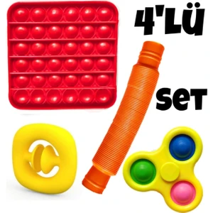 Pop It Push Bubble Fidget Set Popit Pop Tubes Sensory Fidget Popit Snapperz Stres Çarkı Pop Tubes