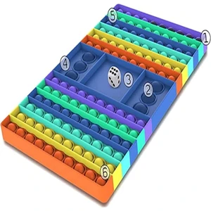 Pop It Push Bubble Fidget Satranç Tavla Popit Zihinsel Stres Giderici Oyuncak