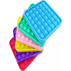 6 Adet Özel Karma Renk Pop It Push Bubble Fidget Popit Duyusal Stres Oyuncak Transparan Renkler