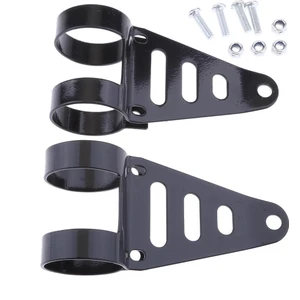 Strade Store 2x Siyah 41MM-43MM Motosiklet Far Çatal Montaj Braket Far Tutucu (Yurt Dışından)