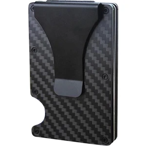 Karbon Fiber Rfid Cüzdanlar Para Klipli Erkekler Için, Kişiselleştirilmiş Ince Minimalist Kart Sahibi, Erkekler Için Hediyeler, Koca Erkek Arkadaşı, Doğum Günü Için Hediyeler(Yurt Dışından)