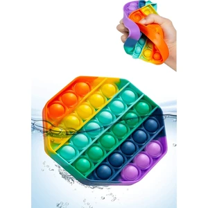 Pop It Push Bubble Fidget Özel Pop Duyusal Oyuncak Zihinsel Stres Oyunu Popit Gökkuşağı