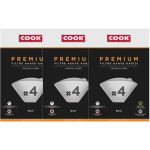 Premium Filtre Kahve Kağıdı Ebat 4 (3 Paket 240 Adet)