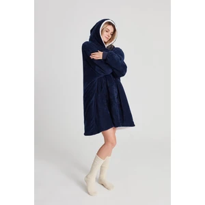 Oversize Giyilebilir Battaniye Tek Beden Çok Rahat Unisex Hoodie Peluş Kapüşonlu Sweatshirt