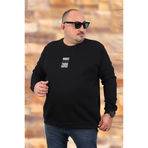 Büyük Beden Sweat Make Good 22734 Siyah