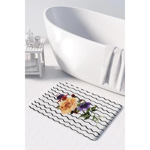 Mikrofiber Banyo Paspası, Kaymaz Taban, Makinede Yıkanabilir, Banyo Halısı (50X80)