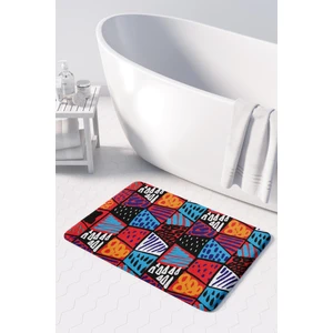 Mikrofiber Banyo Paspası, Kaymaz Taban, Makinede Yıkanabilir, Banyo Halısı (50X80)