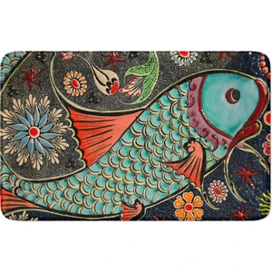 Mikrofiber Banyo Paspası, Kaymaz Taban, Makinede Yıkanabilir, Banyo Halısı