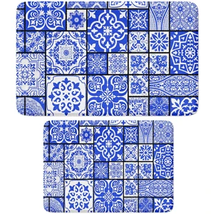 2'li Takım Banyo Paspası, Kaymaz Taban, Makinede Yıkanabilir, Banyo Halısı