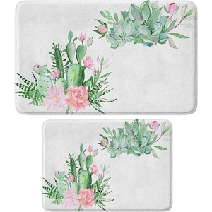 2'li Takım Banyo Paspası, Kaymaz Taban, Makinede Yıkanabilir, Banyo Halısı