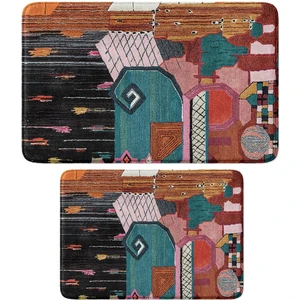 2'li Takım Banyo Paspası, Kaymaz Taban, Makinede Yıkanabilir, Banyo Halısı