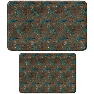 2'li Takım Banyo Paspası, Kaymaz Taban, Makinede Yıkanabilir, Banyo Halısı