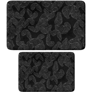 2'li Takım Banyo Paspası, Kaymaz Taban, Makinede Yıkanabilir, Banyo Halısı