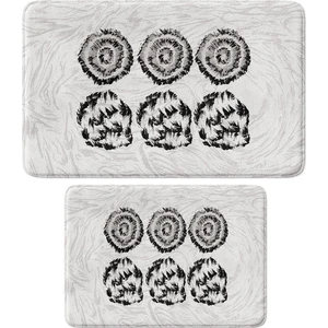 2'li Takım Banyo Paspası, Kaymaz Taban, Makinede Yıkanabilir, Banyo Halısı