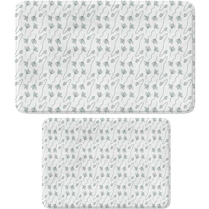 2'li Takım Banyo Paspası, Kaymaz Taban, Makinede Yıkanabilir, Banyo Halısı