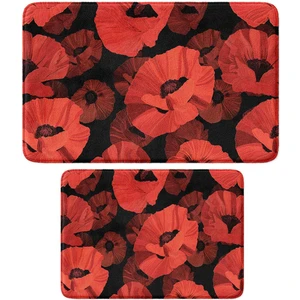 2'li Takım Banyo Paspası, Kaymaz Taban, Makinede Yıkanabilir, Banyo Halısı