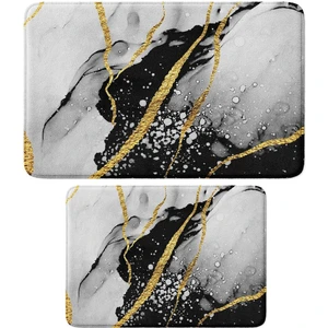 2'li Takım Banyo Paspası, Kaymaz Taban, Makinede Yıkanabilir, Banyo Halısı