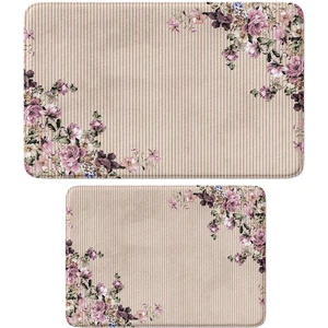 2'li Takım Banyo Paspası, Kaymaz Taban, Makinede Yıkanabilir, Banyo Halısı