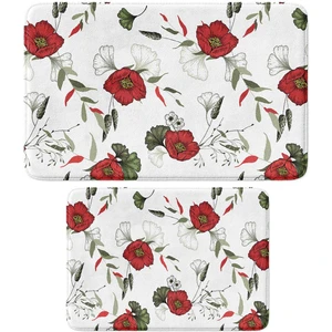 2'li Takım Banyo Paspası, Kaymaz Taban, Makinede Yıkanabilir, Banyo Halısı