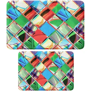 2'li Takım Banyo Paspası, Kaymaz Taban, Makinede Yıkanabilir, Banyo Halısı