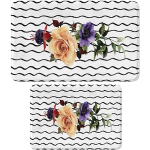 2'li Takım Banyo Paspası, Kaymaz Taban, Makinede Yıkanabilir, Banyo Halısı