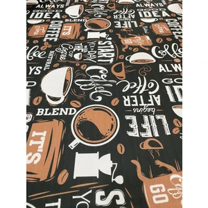 Bakırcı Kumaş Coffee Kahve Desenli Kumaş Kırlentlik Döşemelik Kumaş Dijital Baskı