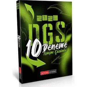 Pegem Akademi Yayıncılık 2023 DGS Tamamı Çözümlü 10 Deneme