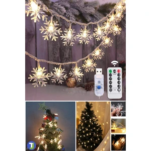 100 Ledli 10.mt Kumandalı Usbli Dekoratif Kartanesi Model Şerit LED Işık yılbaşı süsleme