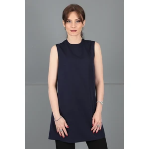 Önder Özsoy Sıfır Yaka Kolsuz Bluz- Lacivert