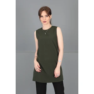 Önder Özsoy Sıfır Yaka Kolsuz Bluz- Haki