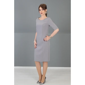 Önder Özsoy Kokteyl Kısa Kol Elbise-Antrasit