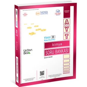 ÜçDörtBeş Yayınları AYT 2022 Kimya Soru Bankası 2022 (Ciltli)