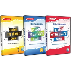 Rehber Matematik  65 Günde AYT Matematik Kampı 49 Günde TYT Matematik Kampı ve 49 Günde TYT Türkçe Kampı 3'lü Set (Ciltli)