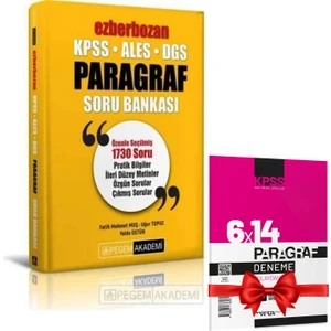 Pegem Akademi Yayıncılık 2023 KPSS ALES DGS Ezberbozan Paragraf Soru Bankası