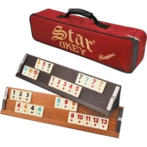 Star Oyun Aletleri Premium Ahşap Okey Takımı Çantalı - Koyu Renk