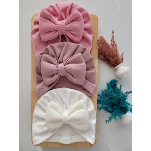 Seher Bebe Butik Kız Bebek & Çocuk Renkli Bone 3'lü Set