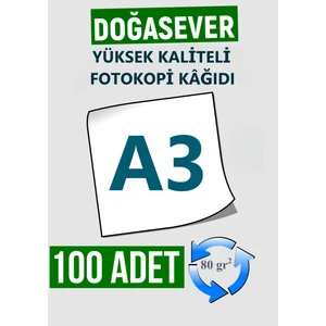 Yüksek Kaliteli A3 Fotokopi Kağıdı 100 Adet