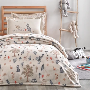 Bedding Wonderland Tek Kişilik Wellsoft Battaniyeli Lastikli Çarşaf Seti - Krem