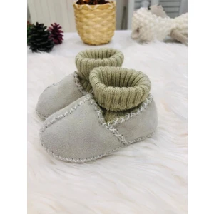 Mother Wings Ribanalı Triko Organik %100 Deri Unisex Bebek Ev Botu