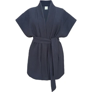 Kinua Studio Yumuşak Dokulu Kapitone Kalın Ovre Yelek Kimono